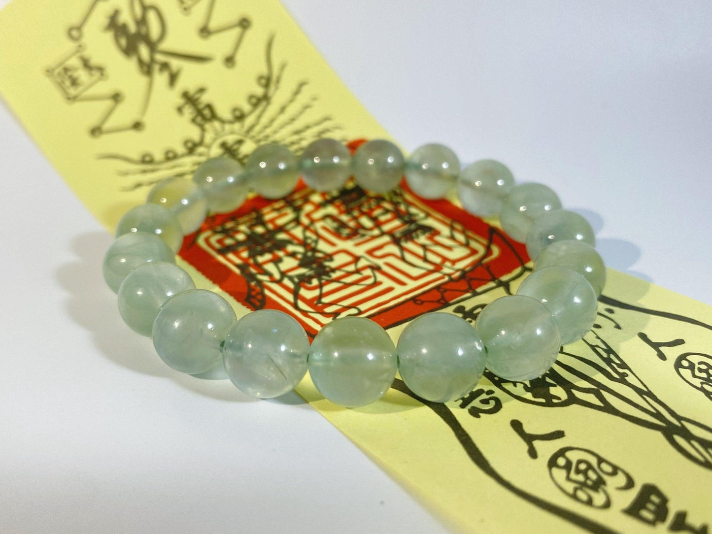 Super Energy Prehnite Bead Bracelet - Emotional Stability - Wood Energy - EnerChi Crystals