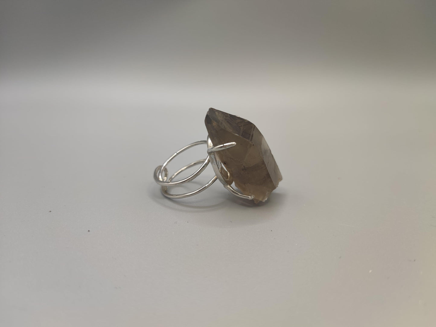 Smoky Quartz Faceted Ring - EnerChi Crystals