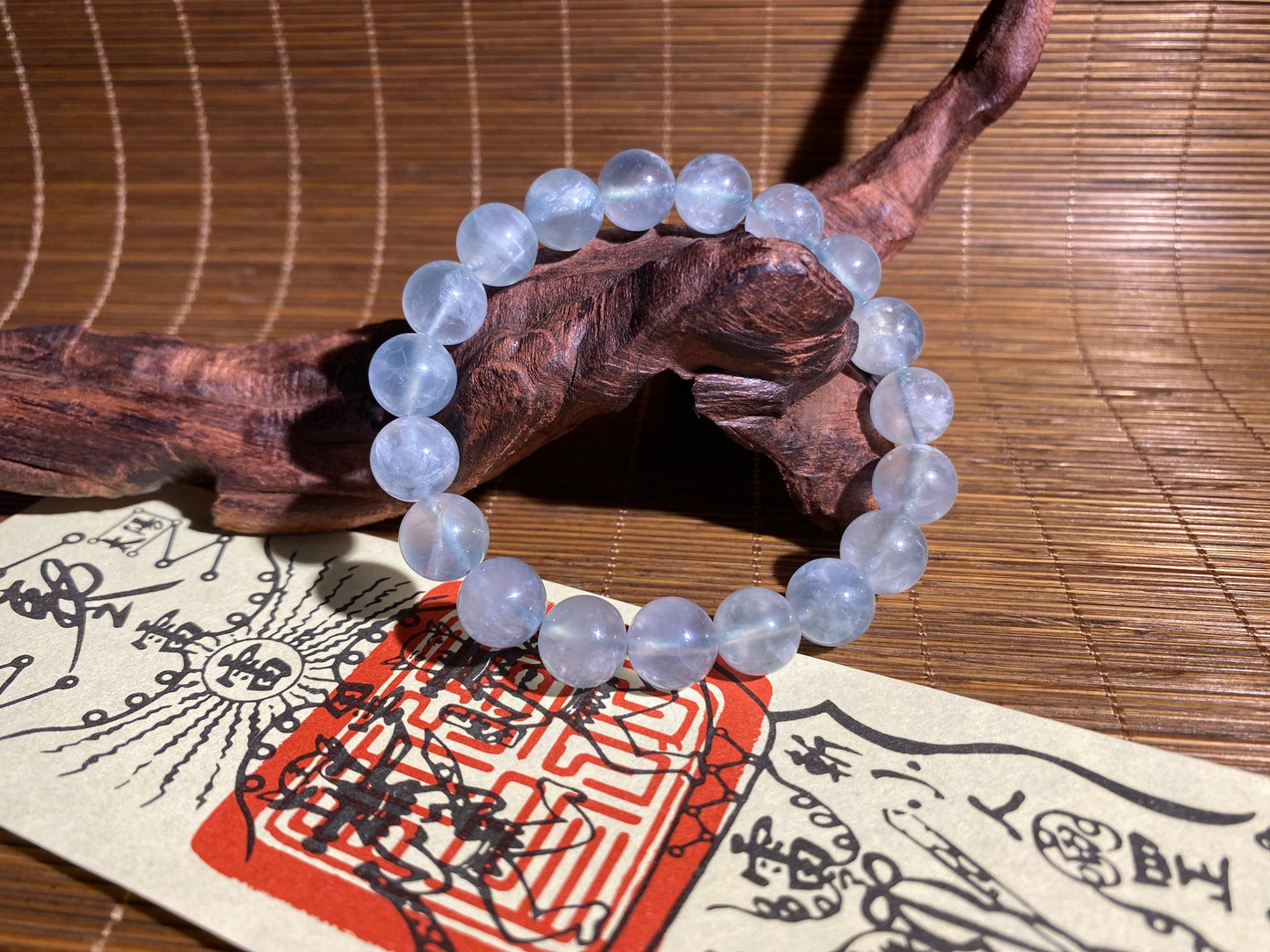 Super Energy Prehnite Bead Bracelet - Emotional Stability - Wood Energy - EnerChi Crystals