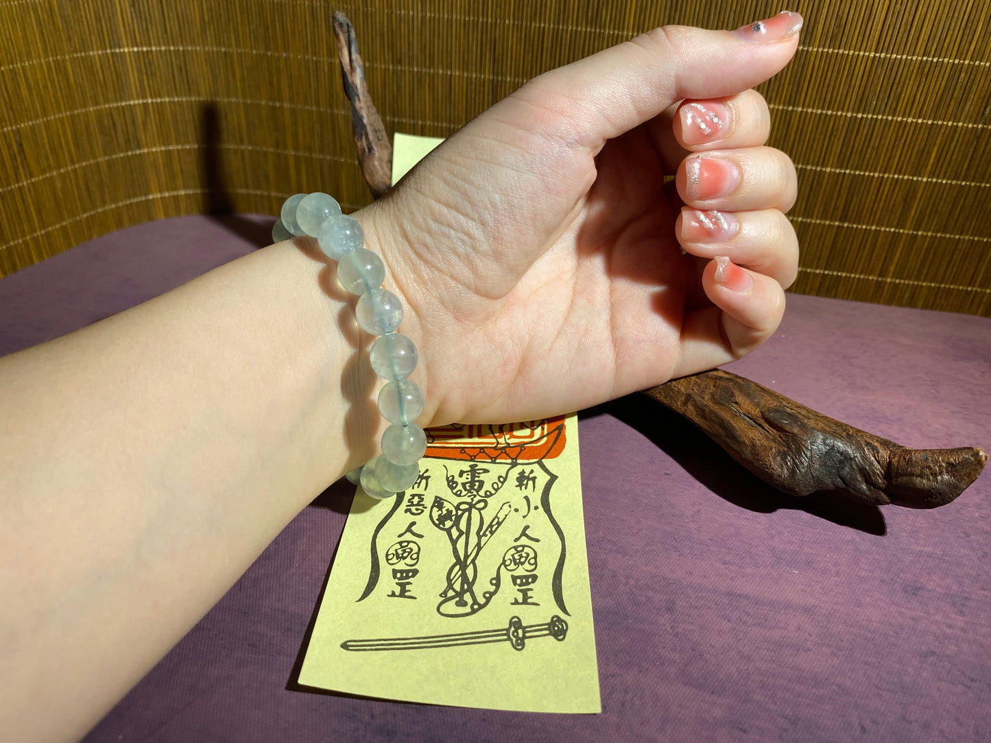 Super Energy Prehnite Bead Bracelet - Emotional Stability - Wood Energy - EnerChi Crystals