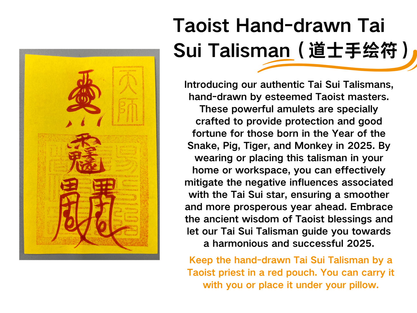 Mountain Ghost Coin Tai Sui Leather Bracelet - with Handwritten Tai Sui Talisman by Taoist Priestai Sui Talisman by Taoist Priest