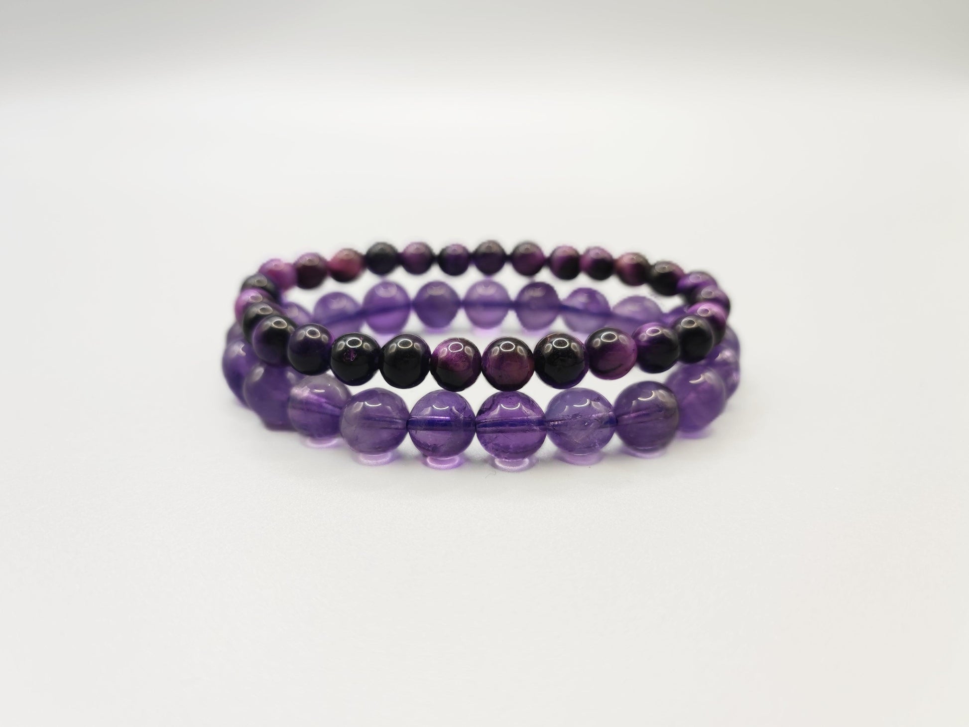 Uruguayan Amethyst & Purple Tiger's Eye - Enhance Charm and Prosper Business - Fire Energy - EnerChi Crystals