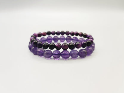 Uruguayan Amethyst & Purple Tiger's Eye - Enhance Charm and Prosper Business - Fire Energy - EnerChi Crystals