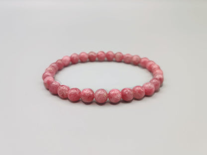 Rhodonite Bead Bracelet-Promote Love Harmony-Fire Energy - EnerChi Crystals