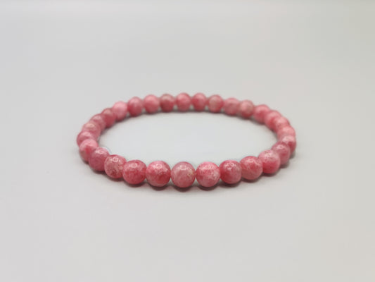 Rhodonite Bead Bracelet-Promote Love Harmony-Fire Energy - EnerChi Crystals