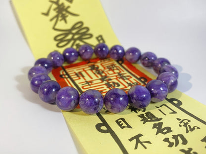 Super Energy Charoite Bead Bracelet - Stone of Spirituality - Five Elements Fire - EnerChi Crystals