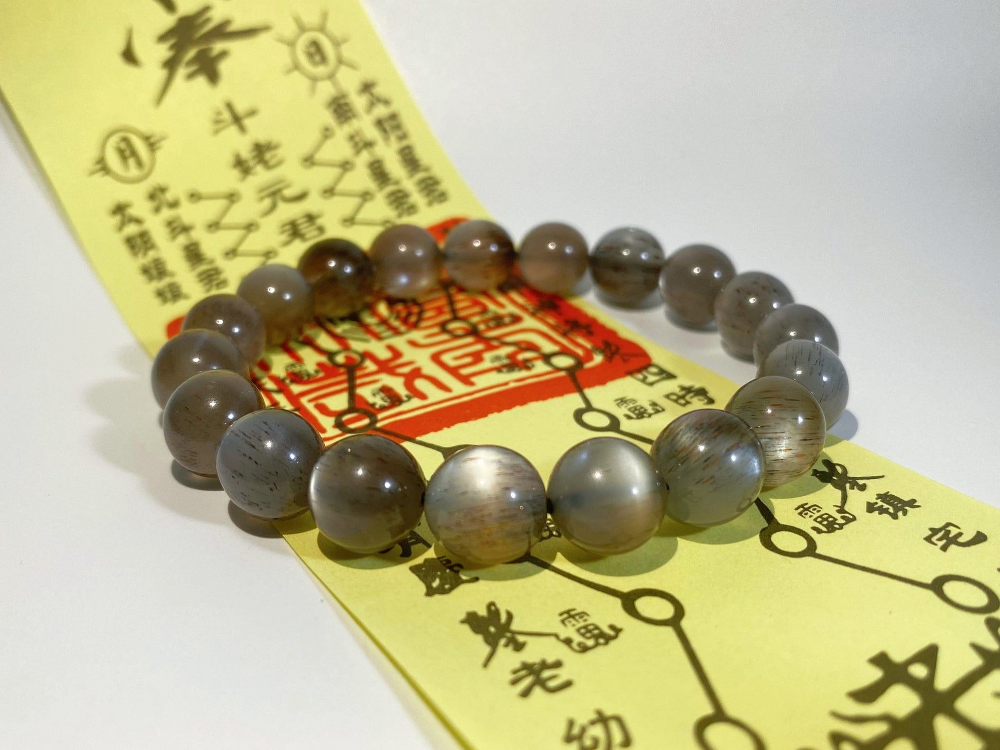 Super Energy Black Sunstone Bead Bracelet - Clear Negative Energy - Five Elements Water - EnerChi Crystals