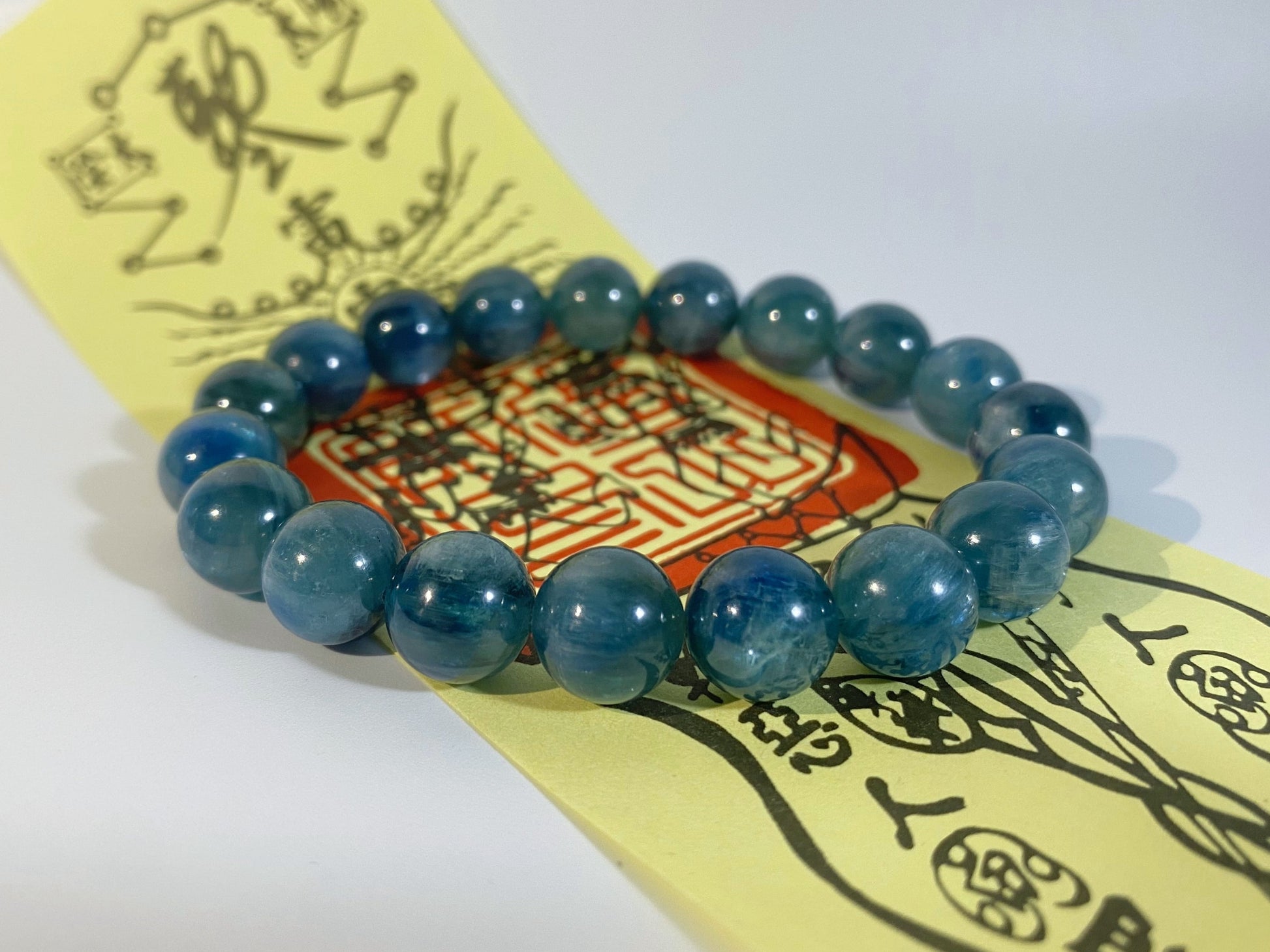 Super Energy Green Kyanite Bead Bracelet - Stone of Emotions - Wood Energy - EnerChi Crystals