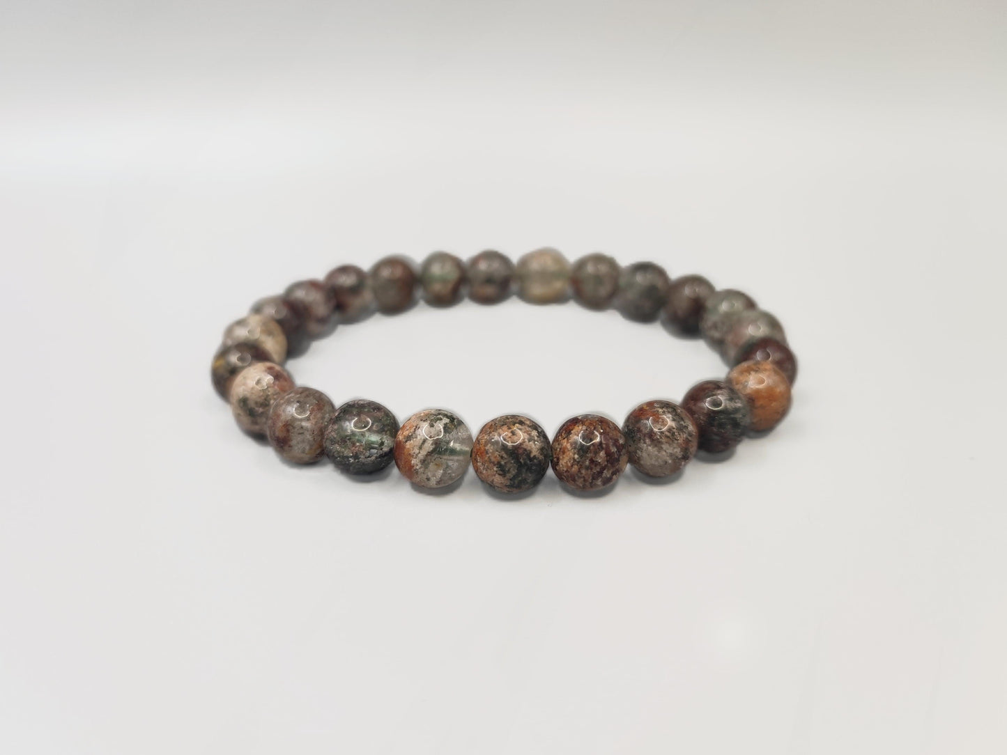Four Seasons Phantom Quartz Bead Bracelet - Attract Wealth - Full Energy of All Seasons - EnerChi Crystals