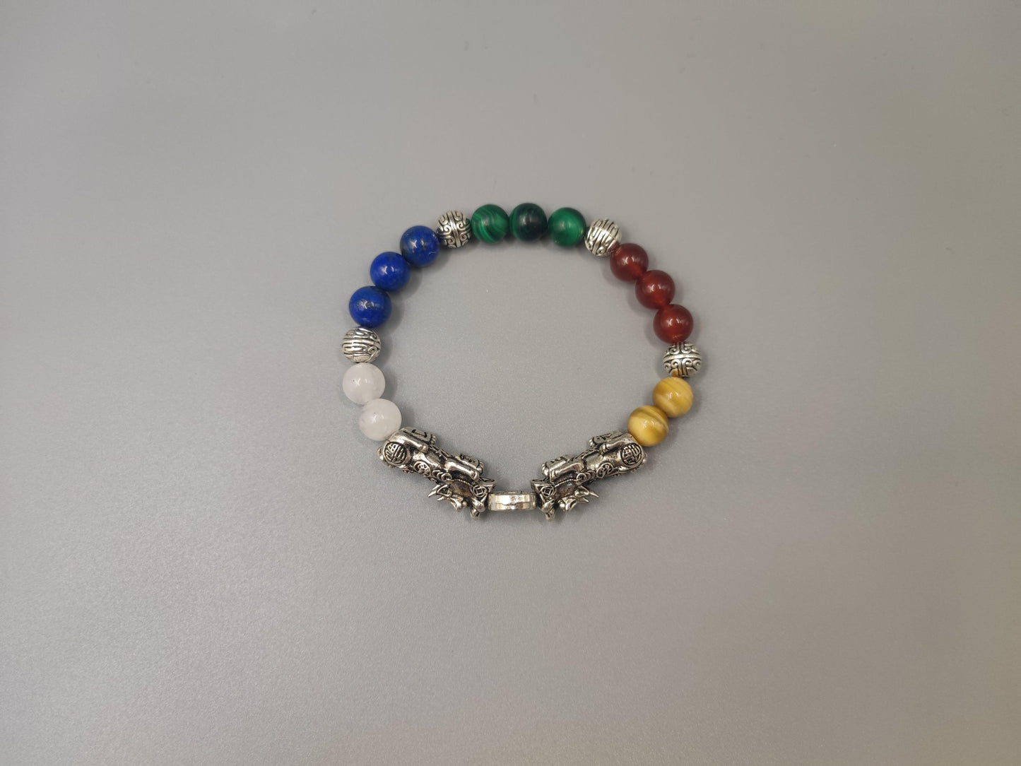Five Elements Harmony Pi Xiu Feng Shui Bracelet (Large Size) - Attract Wealth and Good Fortune - EnerChi Crystals