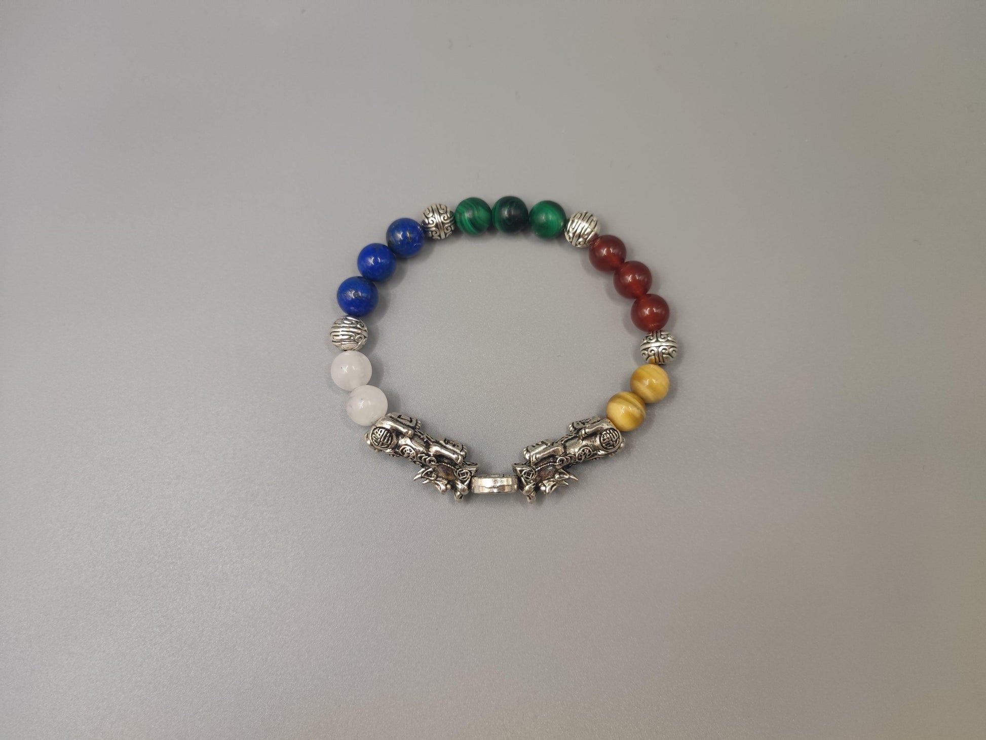Five Elements Harmony Pi Xiu Feng Shui Bracelet (Large Size) - Attract Wealth and Good Fortune - EnerChi Crystals