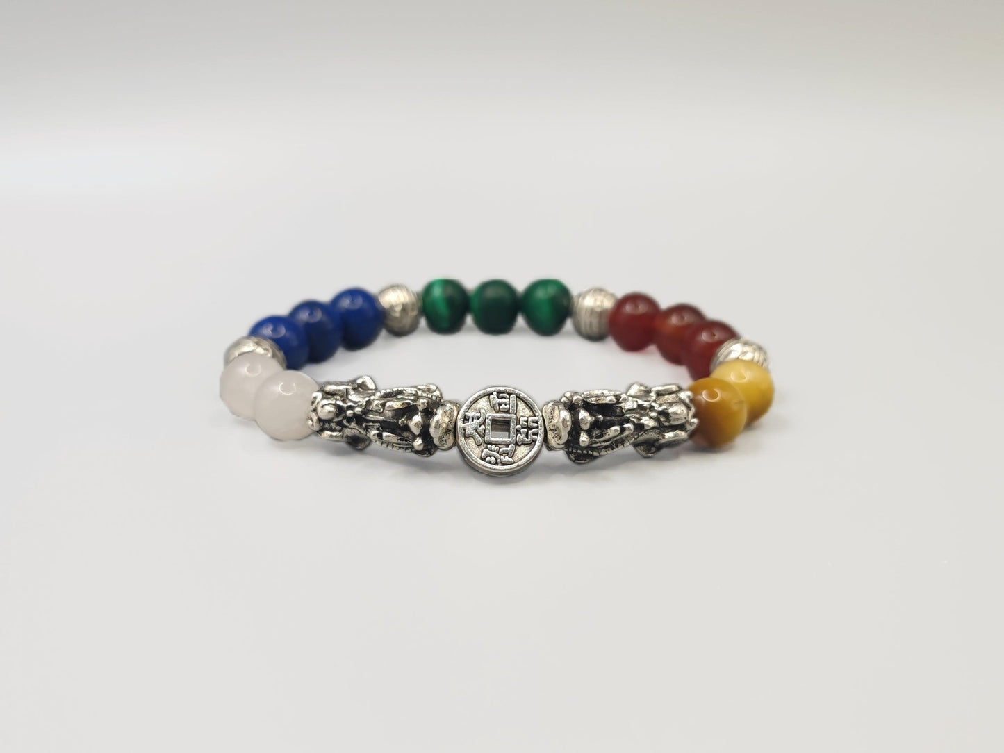 Five Elements Harmony Pi Xiu Feng Shui Bracelet (Small Size) - Attract Wealth and Good Fortune - EnerChi Crystals