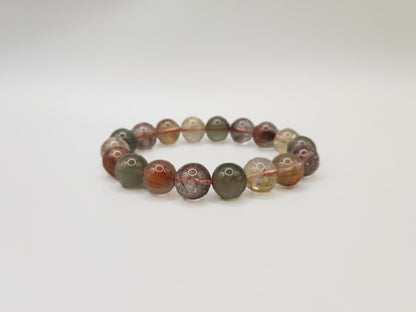 Super Energy Colorful Rutilated Quartz Bead Bracelet - Wealth Abundance - EnerChi Crystals