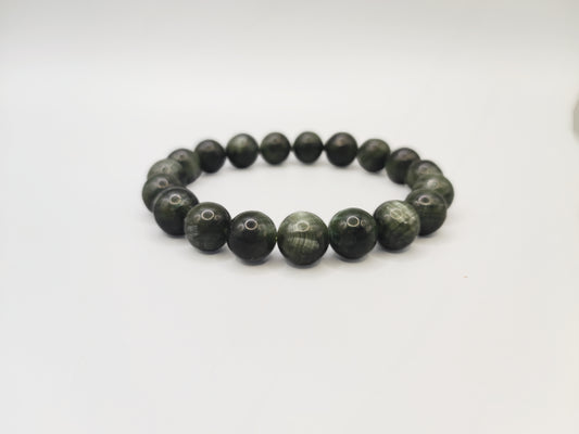 Super Energy Seraphinite Bead Bracelet - Stone of Compassion - Wood Energy - EnerChi Crystals