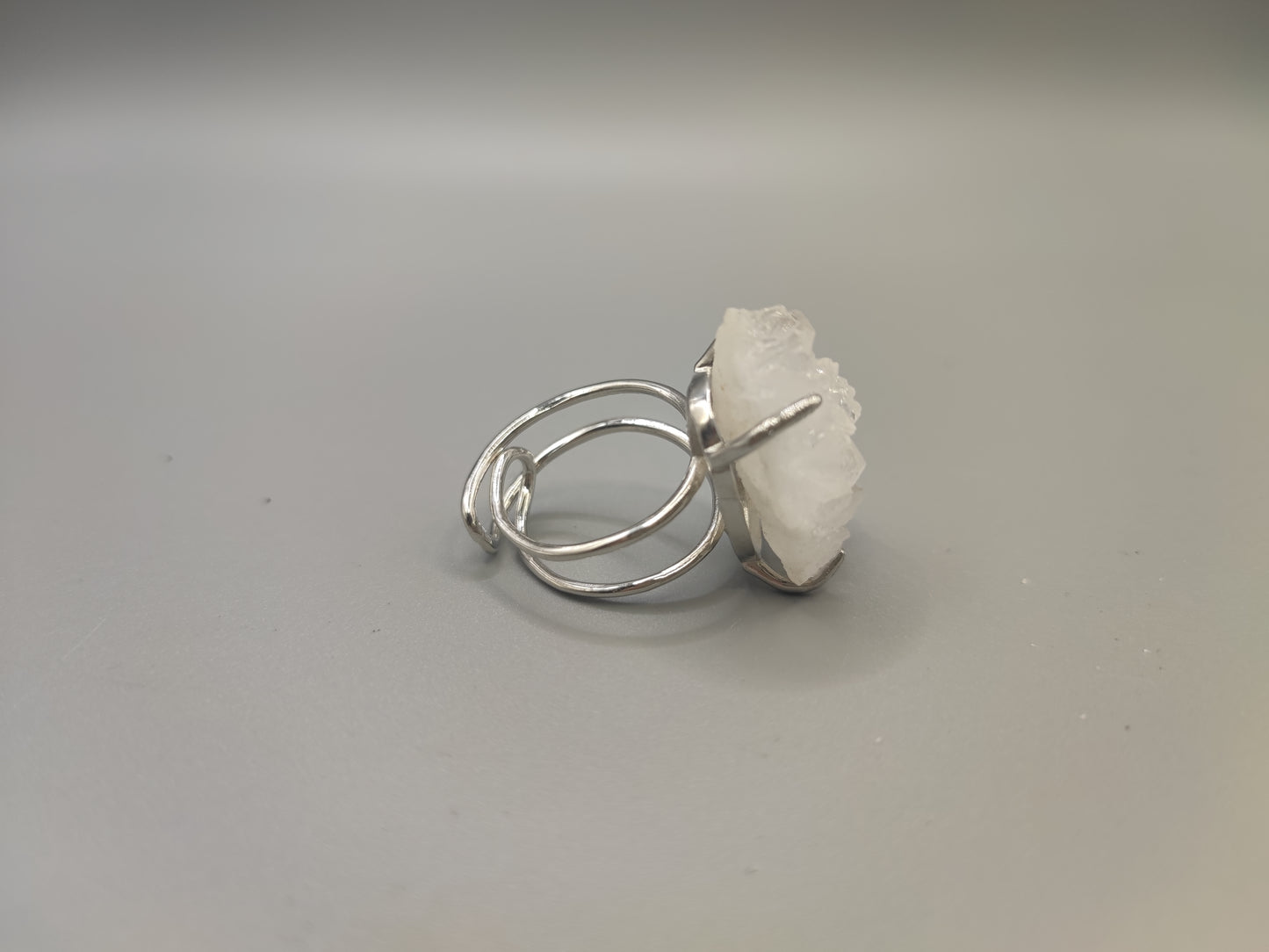 Raw Natural Clear Quartz Ring - EnerChi Crystals