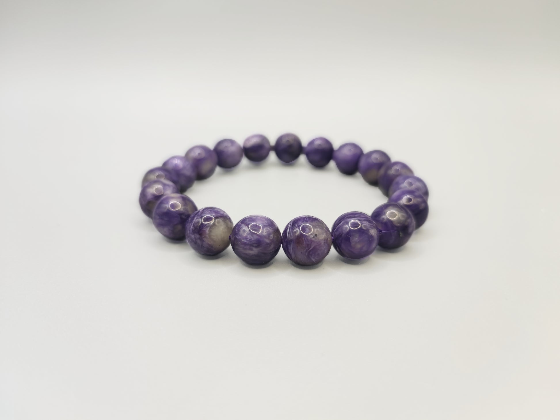 Super Energy Charoite Bead Bracelet - Stone of Spirituality - Five Elements Fire - EnerChi Crystals