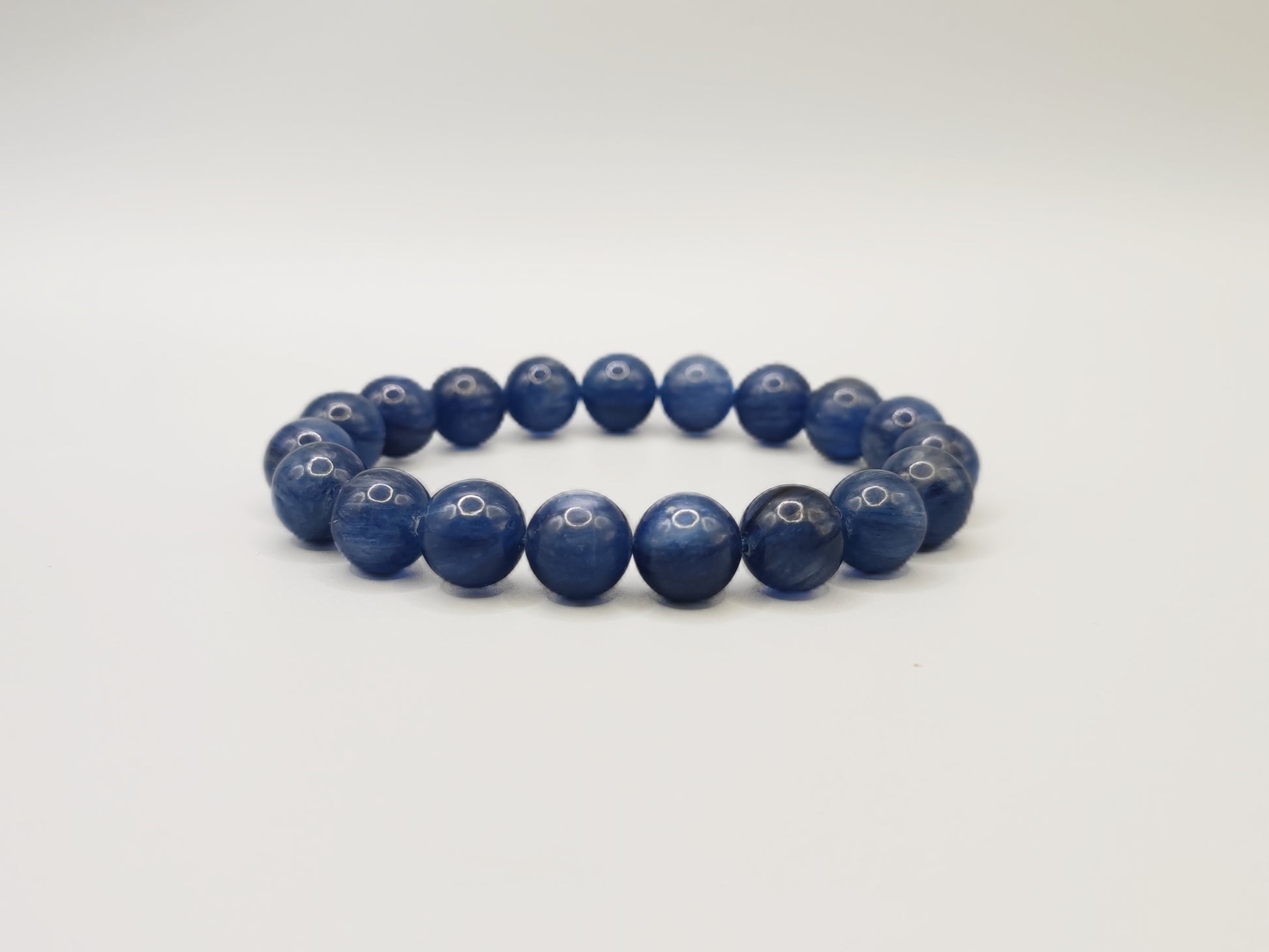 Super Energy Kyanite Bead Bracelet - Stone of Inspiration - Water Energy - EnerChi Crystals