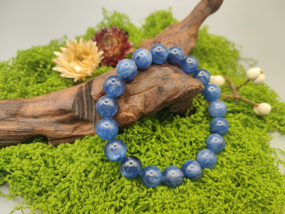 Super Energy Kyanite Bead Bracelet - Stone of Inspiration - Water Energy - EnerChi Crystals