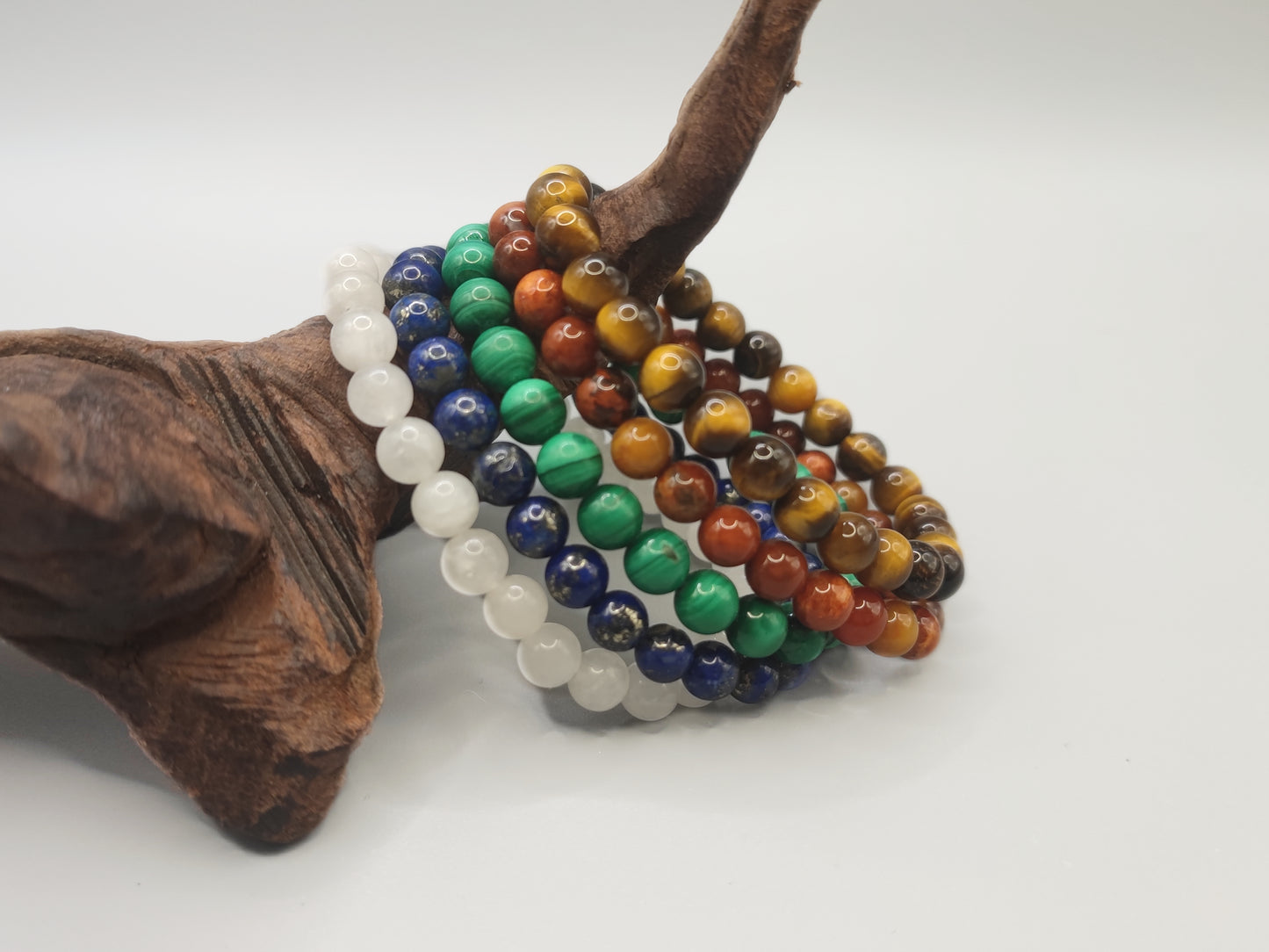 Five Elements Harmony Natural Stone Feng Shui Bead Bracelets - EnerChi Crystals