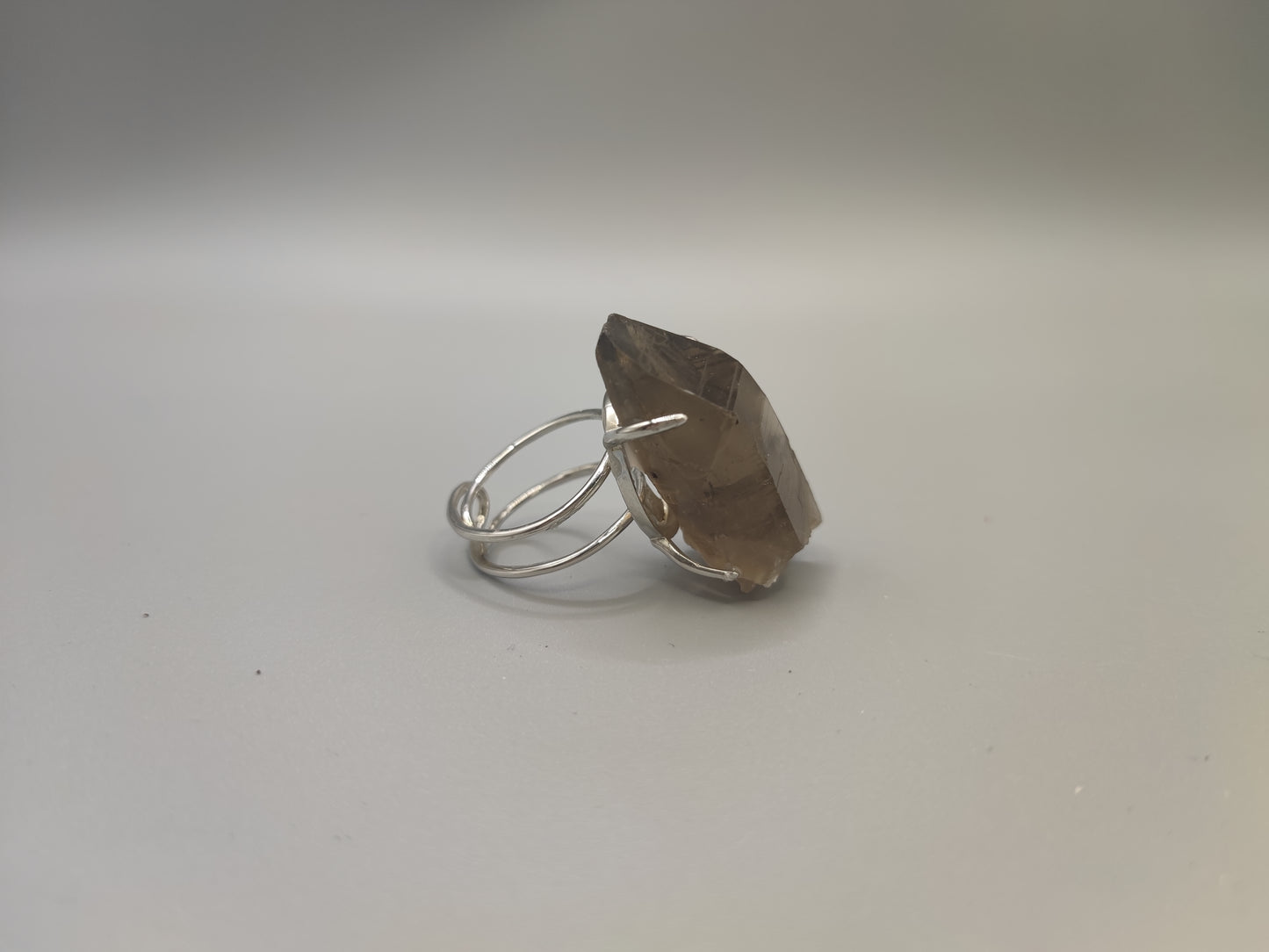 Smoky Quartz Faceted Ring - EnerChi Crystals